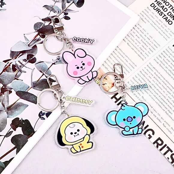 BT21 BTS Acrylic Keychain Bag Charm Kpop - Picture 2 of 4